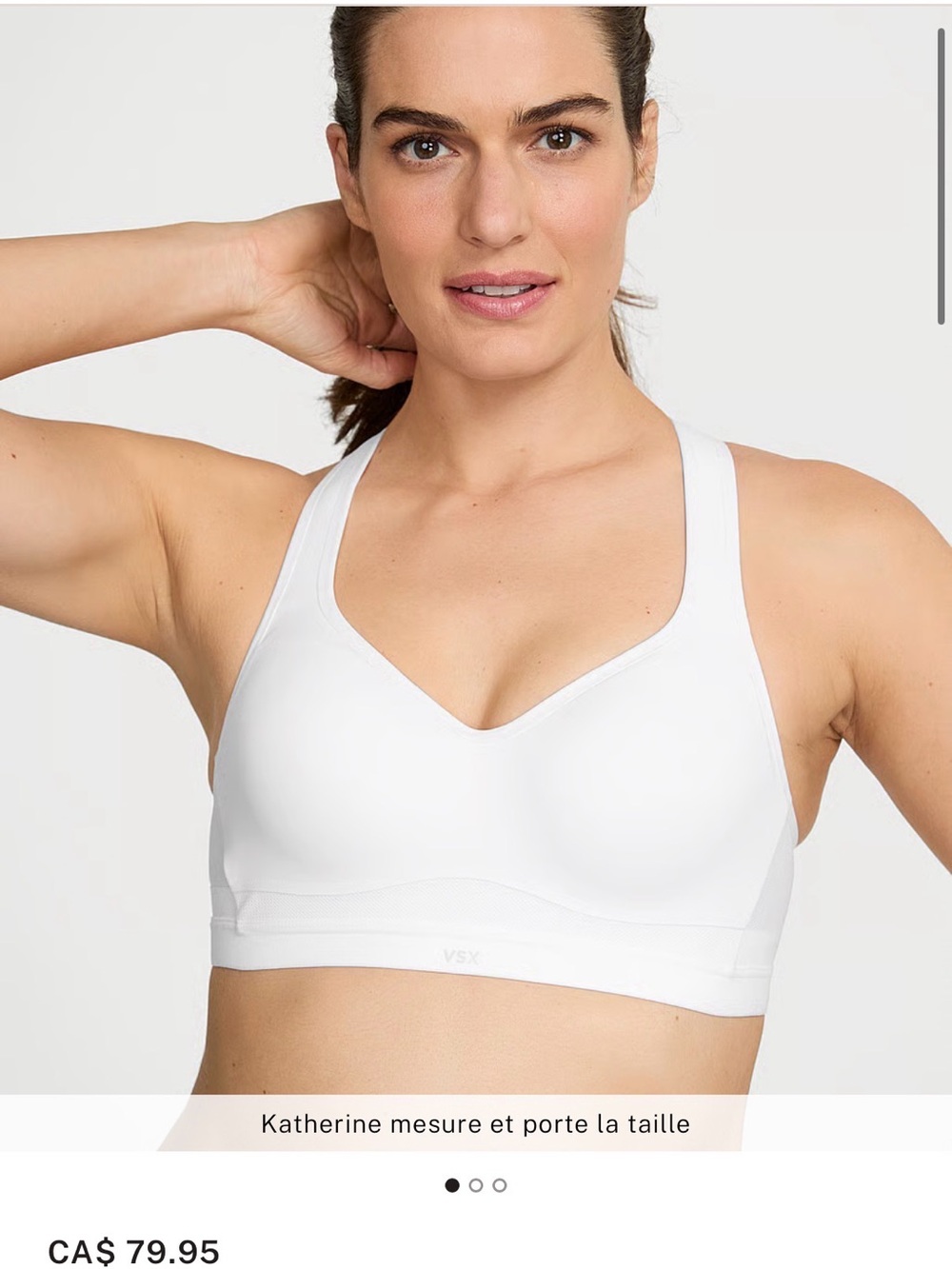 VSX White Wireless Sports Bra - Seamless Comfort